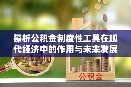 思明探析公积金制度性工具在现代经济中的作用与未来发展趋势