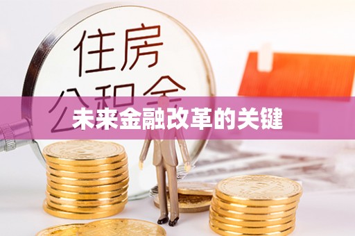 思明未来金融改革的关键