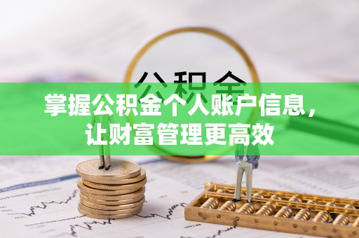 思明掌握公积金个人账户信息，让财富管理更高效