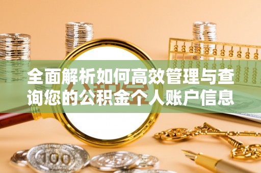 思明全面解析如何高效管理与查询您的公积金个人账户信息