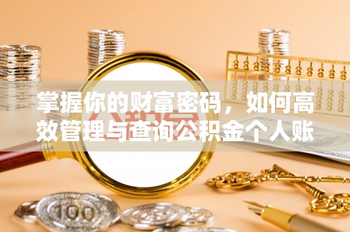 思明掌握你的财富密码，如何高效管理与查询公积金个人账户信息