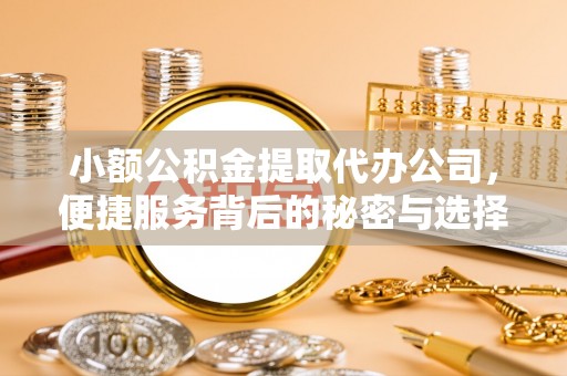 思明小额公积金提取代办公司，便捷服务背后的秘密与选择指南