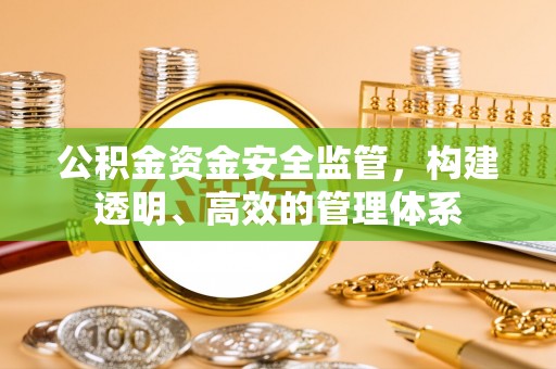 思明公积金资金安全监管，构建透明、高效的管理体系