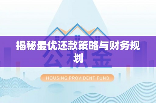 思明揭秘最优还款策略与财务规划