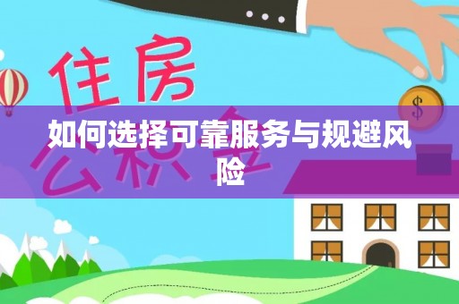 思明如何选择可靠服务与规避风险
