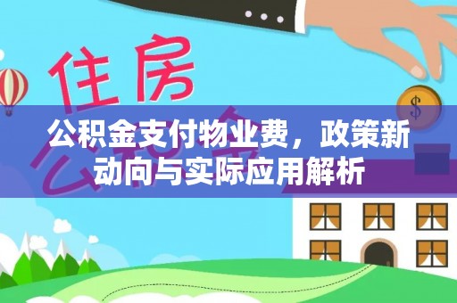 思明公积金支付物业费，政策新动向与实际应用解析